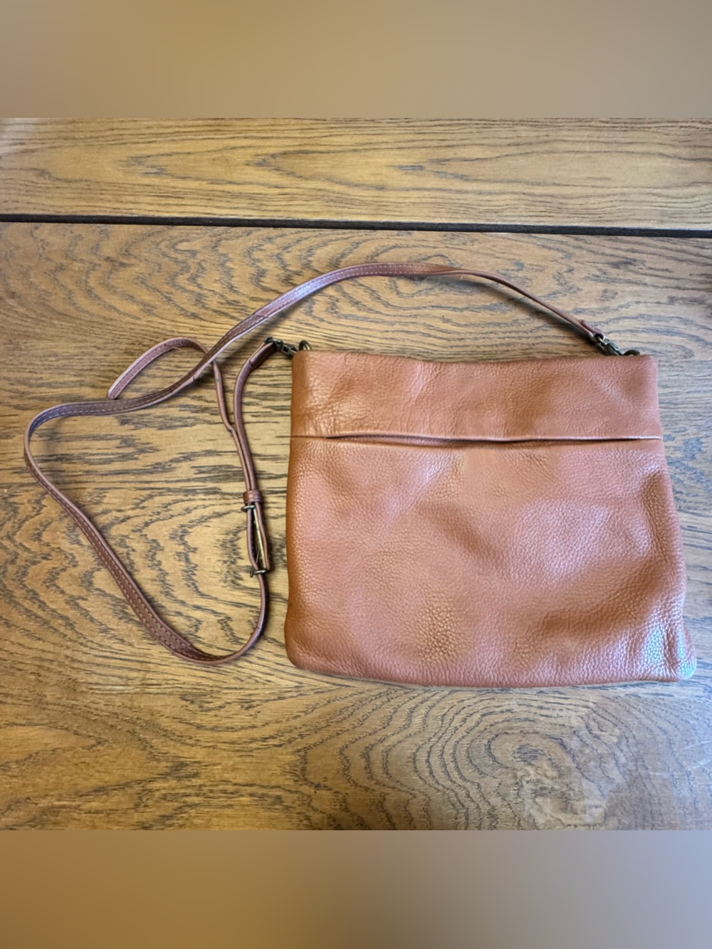 The Sak Leather Crossbody Bag in Cognac Brown Classic Medium Brown Purse Bag